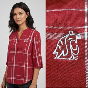 Red plaid flannel WSU shirt - UG Apparel brand